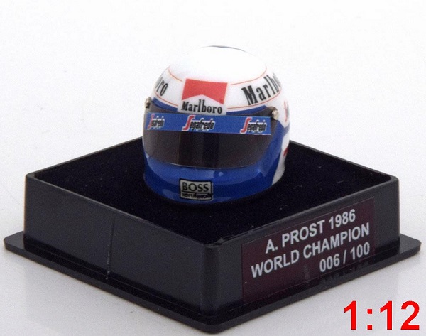 Модель 1:12 McLaren Helm Weltmeister 1986 Prost World Champions Collection (L.E.100pcs)